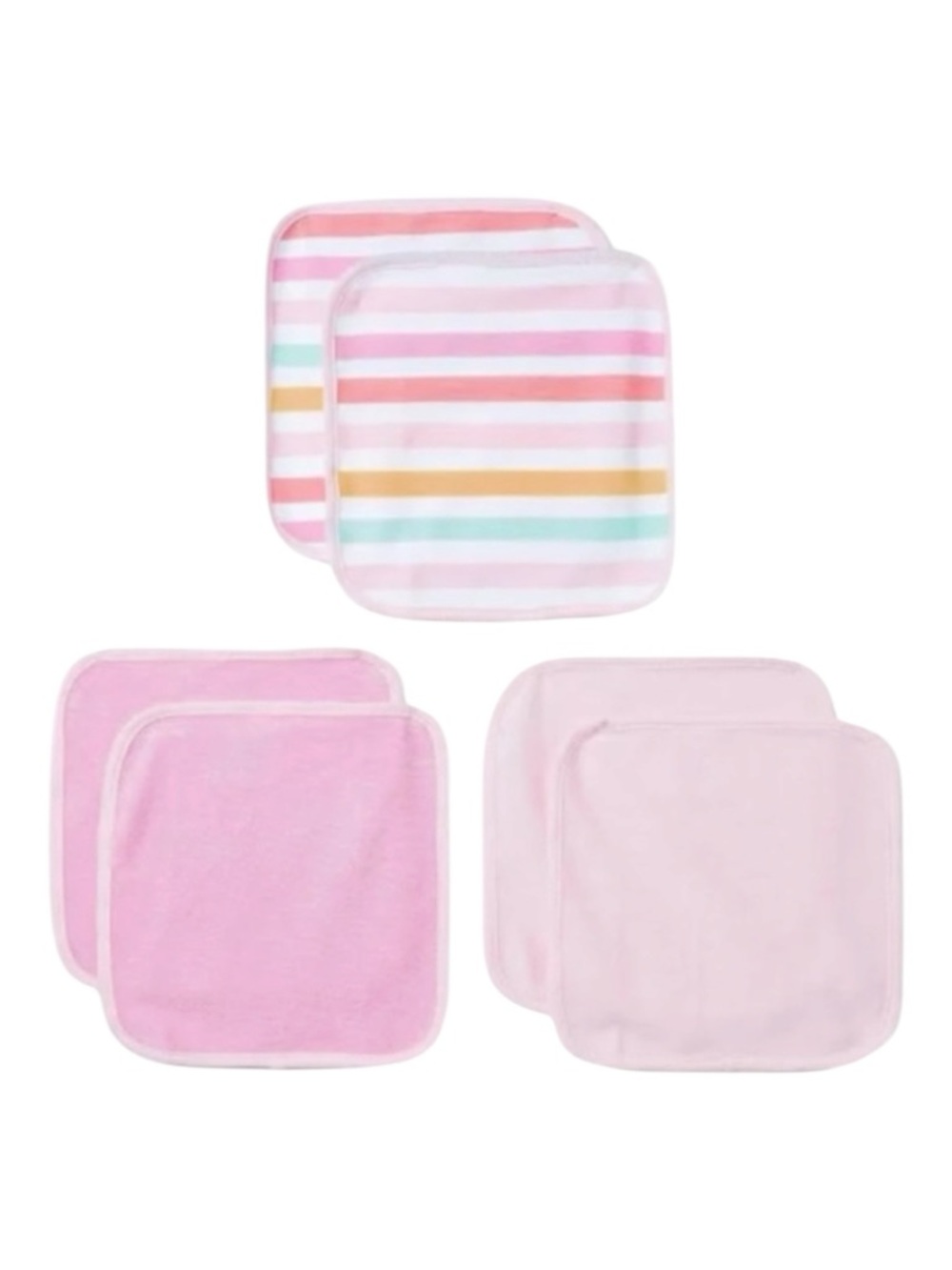Cloud Island Baby Washcloth Set 6 Pack in Pink